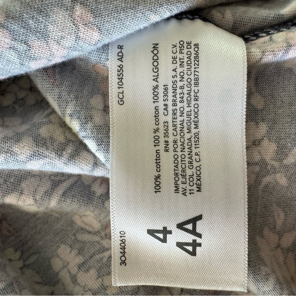 Carter's Navy Floral Kids Dress - Picture 5 of 5